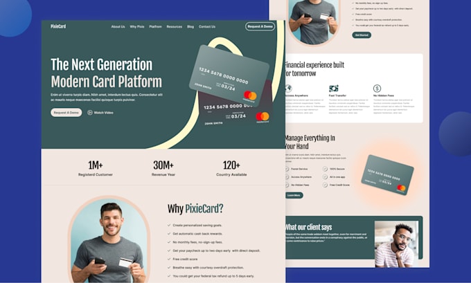 do web template in PSD, xd or figma design website