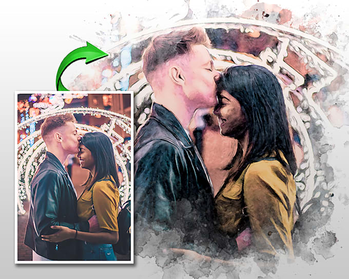 Turn your photo into a watercolor art by Gabrielgoistais Fiverr