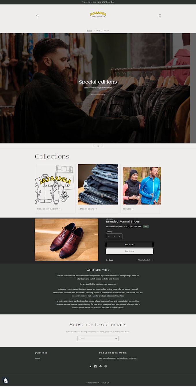 create shopify passive income store