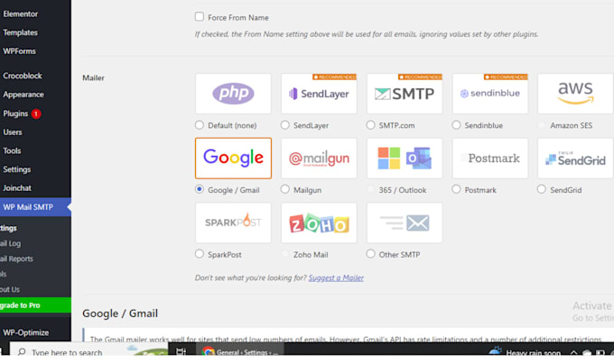 wordpress smtp or gmail smtp installation and fix mail not receieving