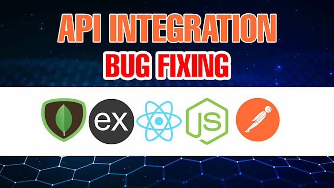 help with API integration, node js rest api, bug fixing