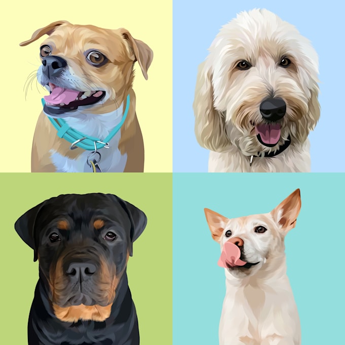 create a stunning vector portrait of your pet