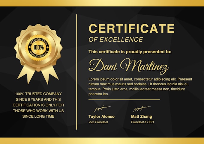 design award certificate, diploma certificate, gift design