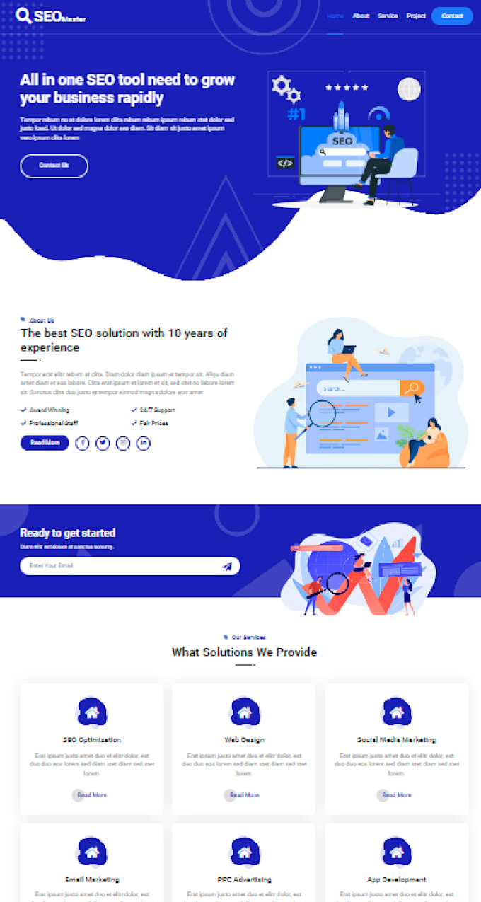 Responsive landing page html css by Davidlozadae | Fiverr