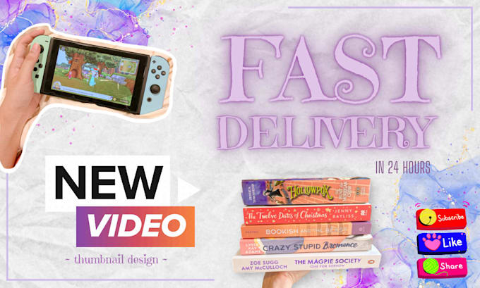 design aesthetic youtube thumbnails in 24 hours