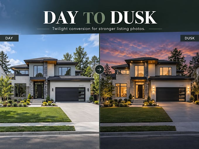 do ai virtual staging, day to dusk and decluttering for real estate