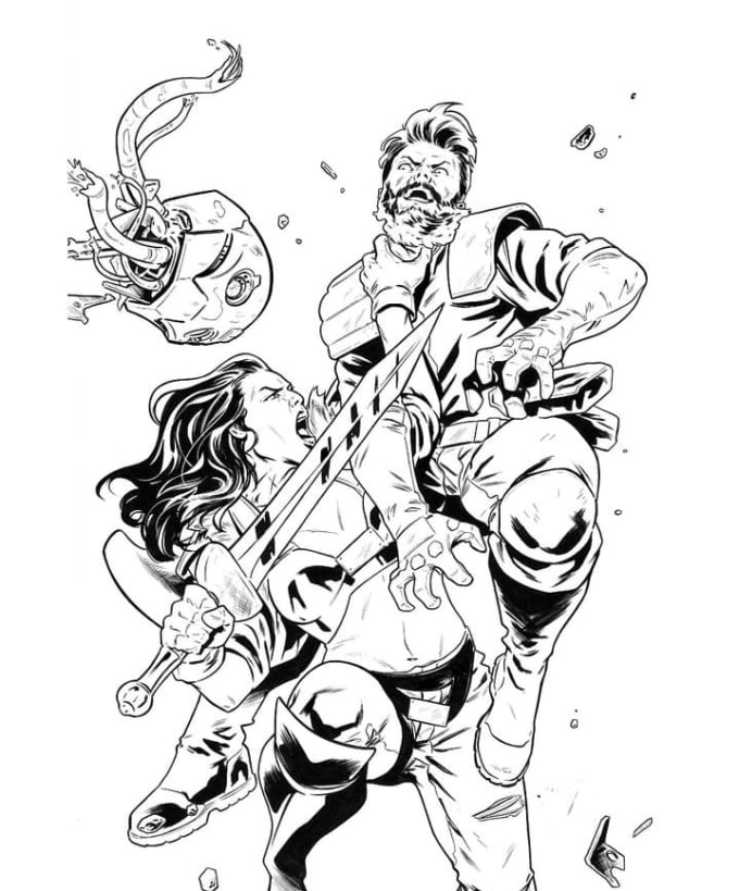 Draw comic book cover page, comic art, realistic art, storyboard