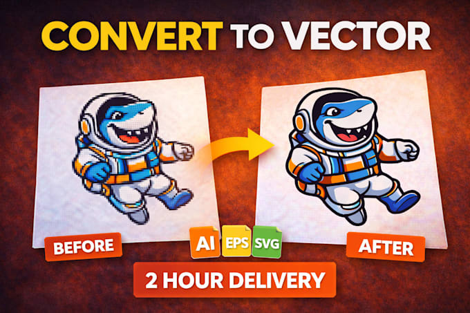 manually convert your logo or image to a clean scalable vector svg ai eps