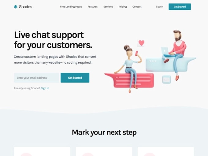 create a high quality landing page with HTML CSS javascript