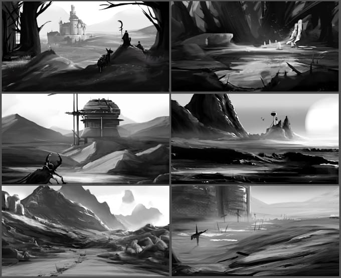 create environment concept art for you