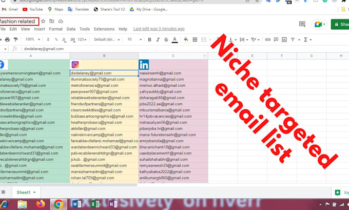 do niche targeted email lists and email list database