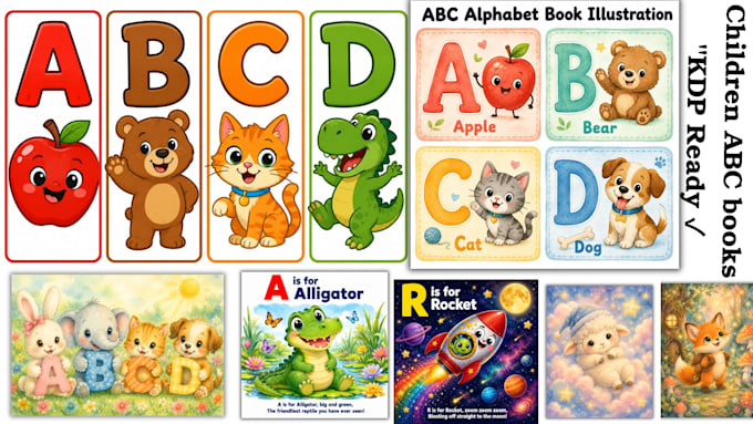 Create an abc alphabet book for amazon kdp by Kids_gfx | Fiverr