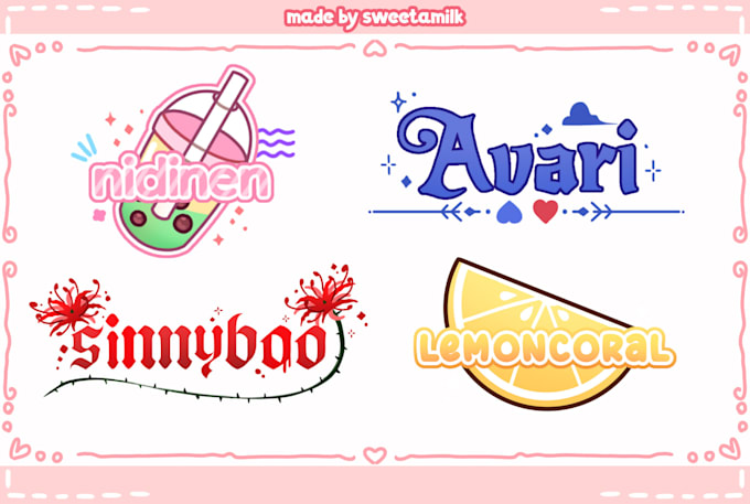 design a custom logo for vtuber or streaming