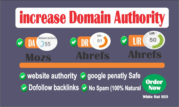 increase domain authority ,da and ahrefs DR ,domain rating