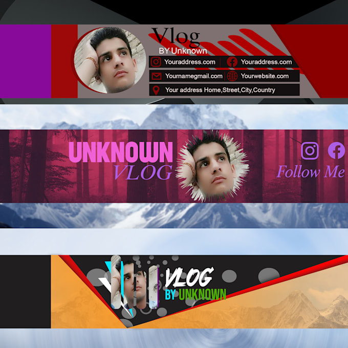 Instagram youtube twitter and social media banner designs by Instagram youtube twitter and social media banner designs by