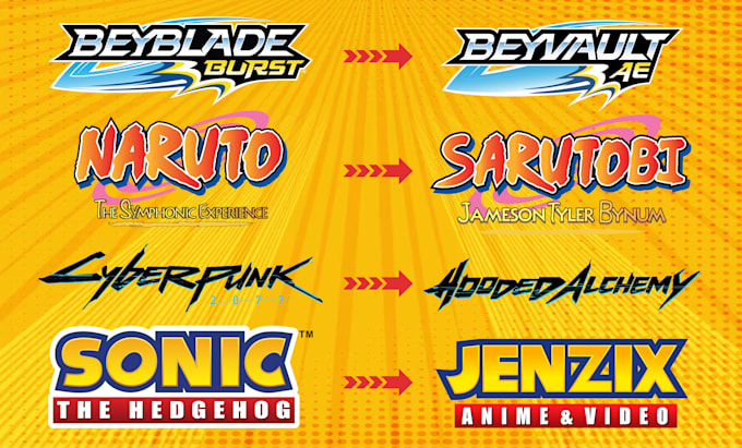 professionally customize any anime or video game logo