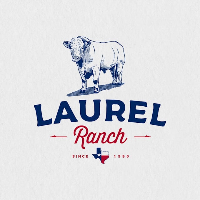create attractive vintage texas ranch logo design