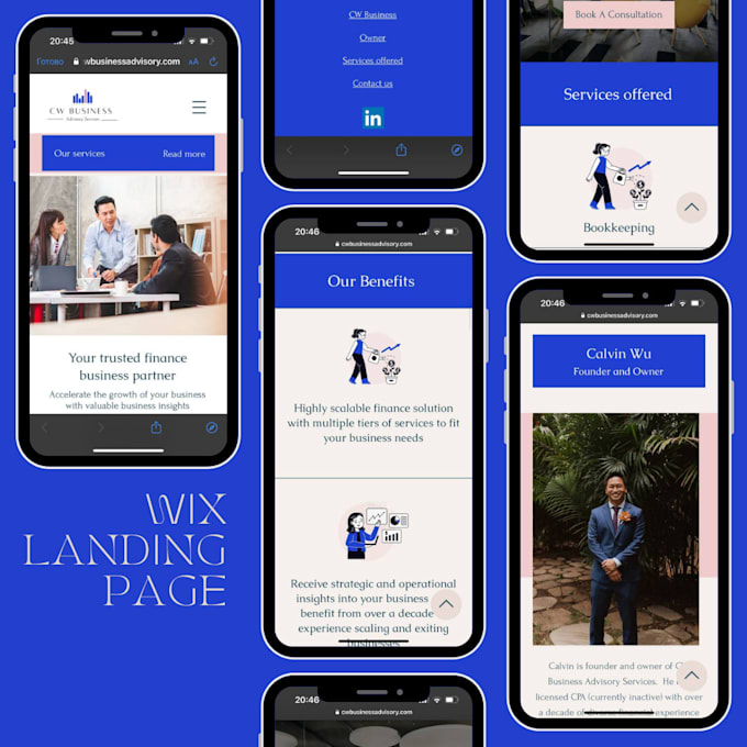 Create a simple wix landing page by Anastasiia_ko Fiverr