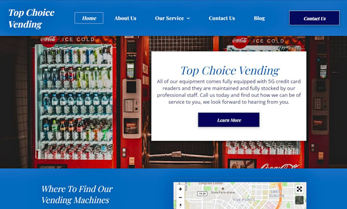 vending machine website for your vending machine business