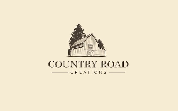 fantastic country road logo design