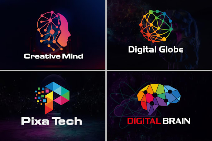 do modern startup tech security crypto app logo design