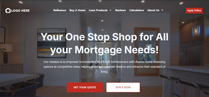 make a home loan mortgage or real estate wordpress website