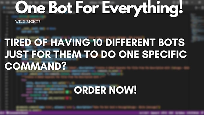 create a discord bot for you for cheap prices