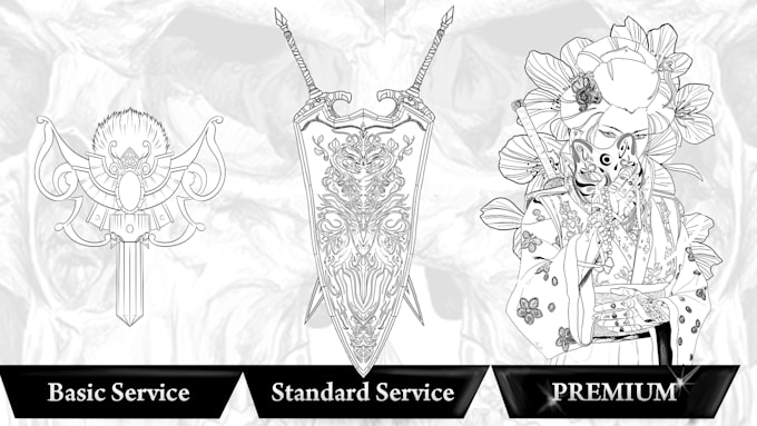 make custom tattoo designs in line art