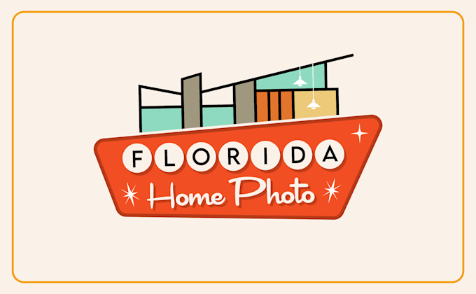 design retro mid century modern logo