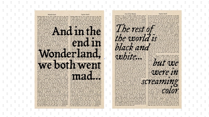 create a custom song lyric print