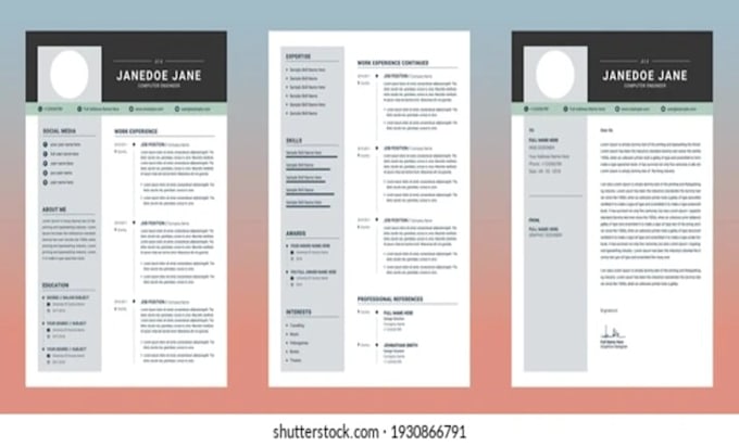 design job application resume and CV