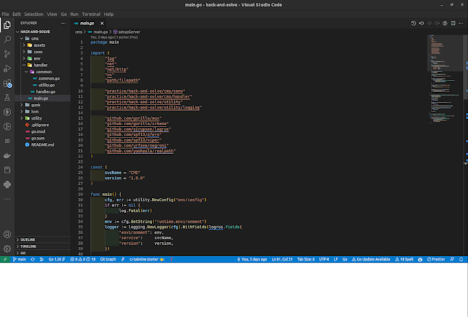 develop backend microservices both rpc or rest API in golang