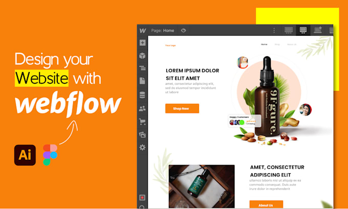 design, redesign or fix webflow website