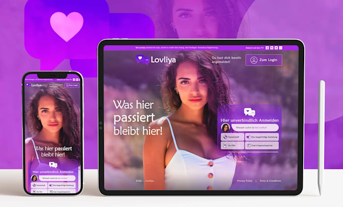 design clean and modern responsive landing page