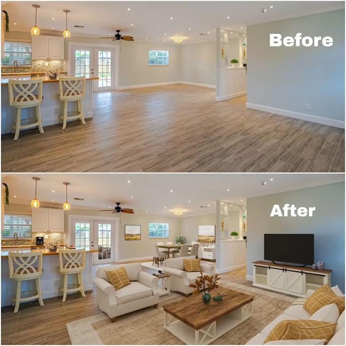 Do architectural interior design, realistic virtual staging by Carlota