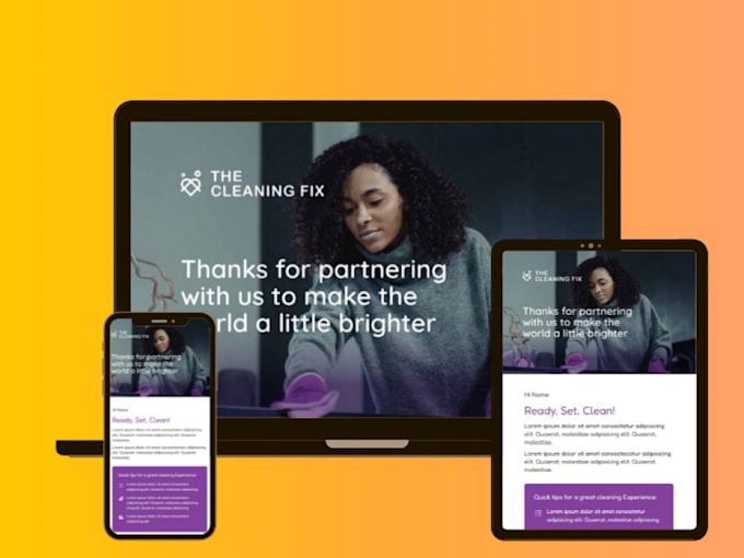 create HTML email template, responsive email template