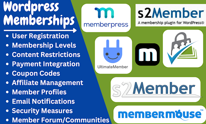 setup membership website, memberpress, woocommerce subscription, ultimate member