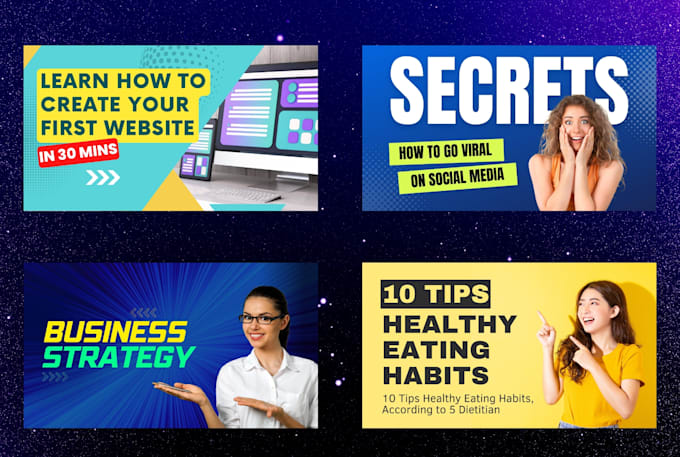 design a unique and perfect youtube and facebook thumbnail