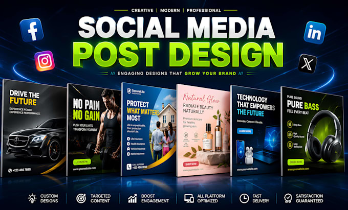 design 30 post and reels for your business and manage your social media accounts
