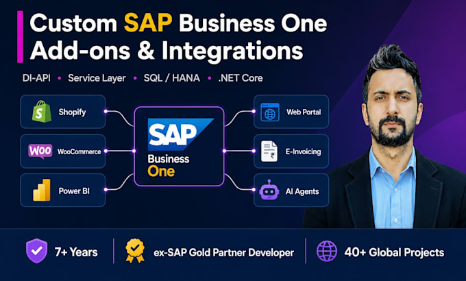 develop custom sap business one solutions and integrations