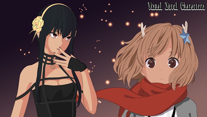 draw anime characters for your visual novel, manga projects