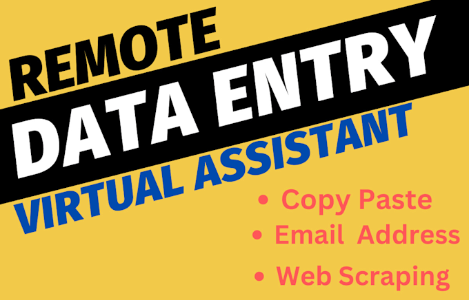 do remote data entry, copy paste any types of industries