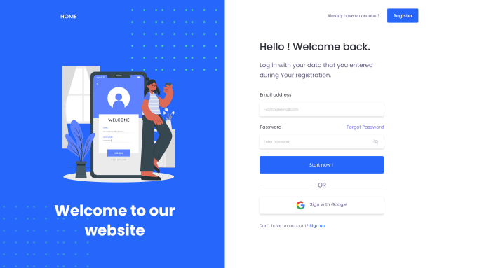custom website development with HTML, CSS, and javascript