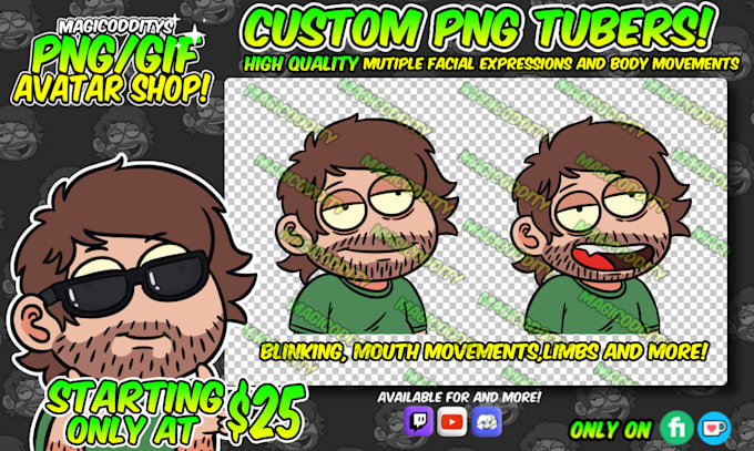 create a png, gif vtuber for your twitch, youtube streams