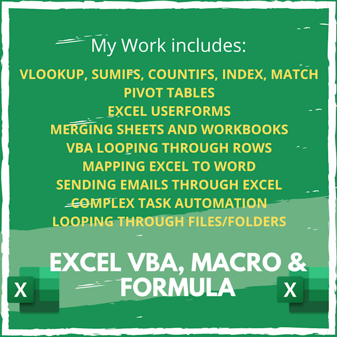 Write macro, formula or vba to automate excel by Patelraj8140 | Fiverr