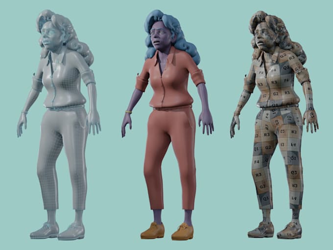 make professional 3d retopology and uv mapping
