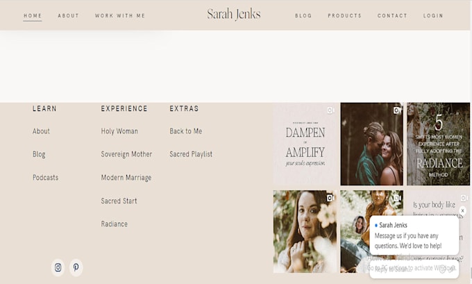 build life coaching website, business website on wordpress