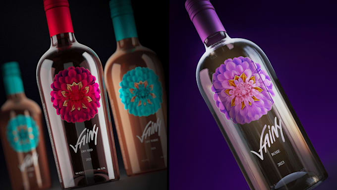 design a premium label for wine and alcohol bottle packaging