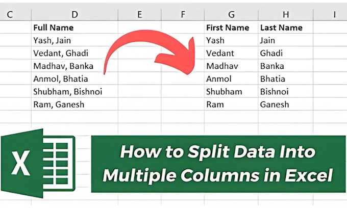 Split data from single excel cell into multiple column by ...