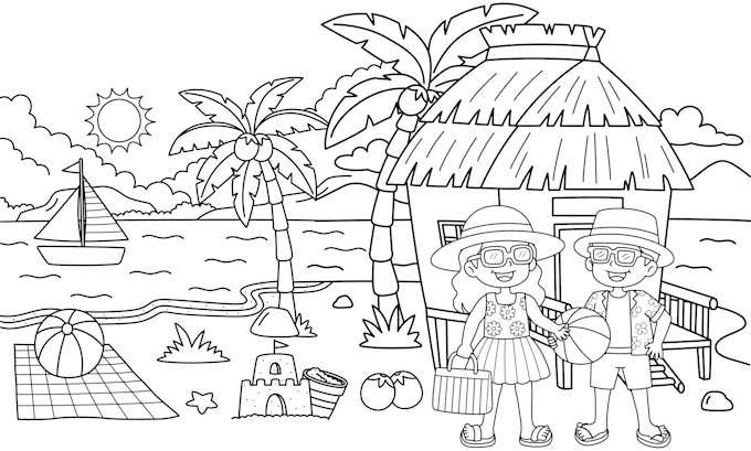 draw 5000 coloring book page for KDP etsy lulu